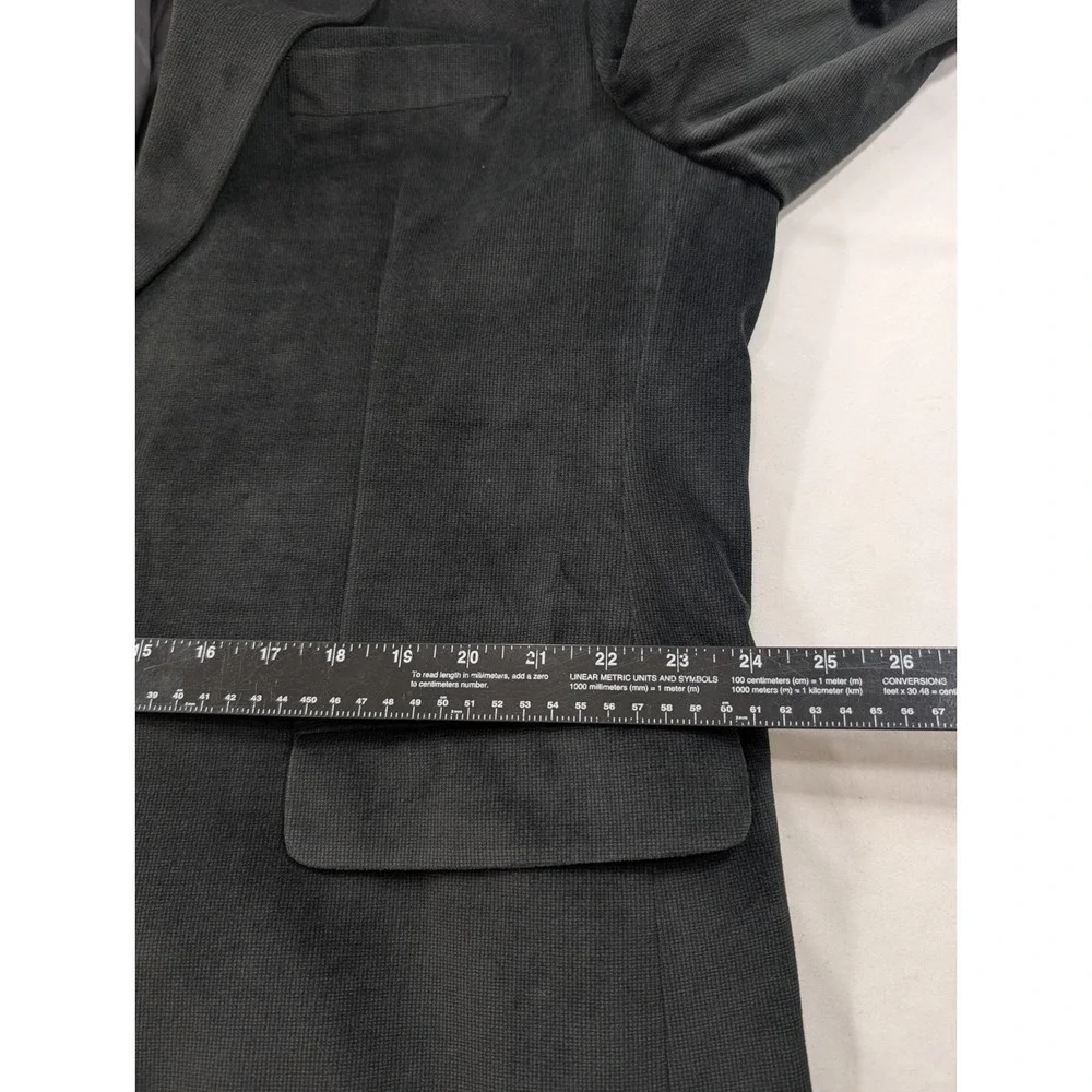 L.‎ Ralph Lauren Blazer Sport Jacket Charcoal Gray Valour Soft Polyester 48L 50